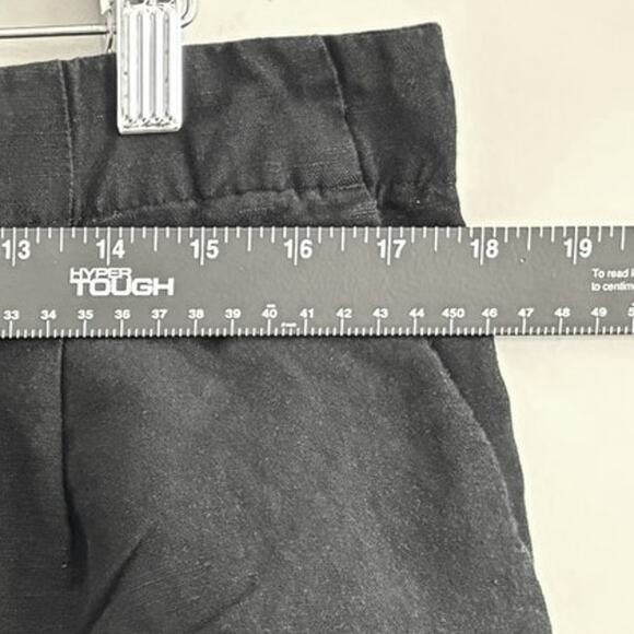 Loft Black Linen Blend Shorts Relaxed Side Pockets Women's Size Large - Picture 7 of 7